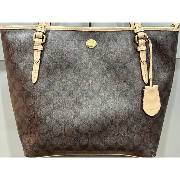 COACH Signature File Crossbody Light Khaki/ Chalk / Black F58285 - Picture 2 of 9